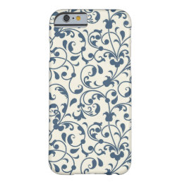 Monogramed blue flower pattern  barely there iPhone 6 case