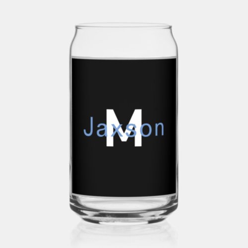 Monogramed  can glass