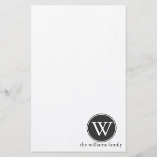 Monogramed Circle Stationery