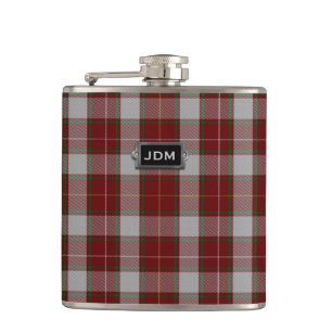 Monogramed Clan MacFie Tartan Plaid Flask