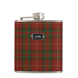 Monogramed Clan Stuart of Brute Tartan Plaid Flask