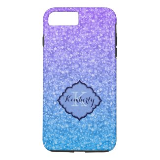 Monogramed Colorful Glitter And Sparkles Pattern