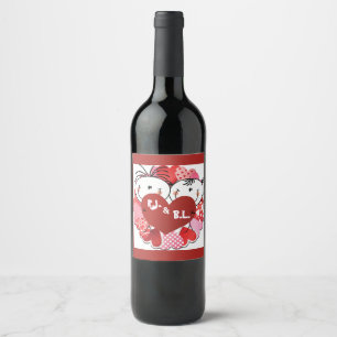 Monogramed Couples Food and Beverage Label Set