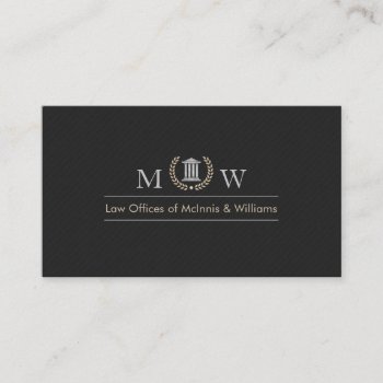 Monogramed Courthouse Business Card by artNimages at Zazzle
