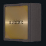 Monogramed Gold Metallic Texture Stainless Steel Jewelry Box<br><div class="desc">Monogramed gold tones metallic texture,  stainless steel look(image of metal). Customizable and optional monogram.</div>