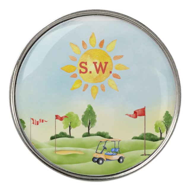 Monogramed Golf Ball Marker (Front)