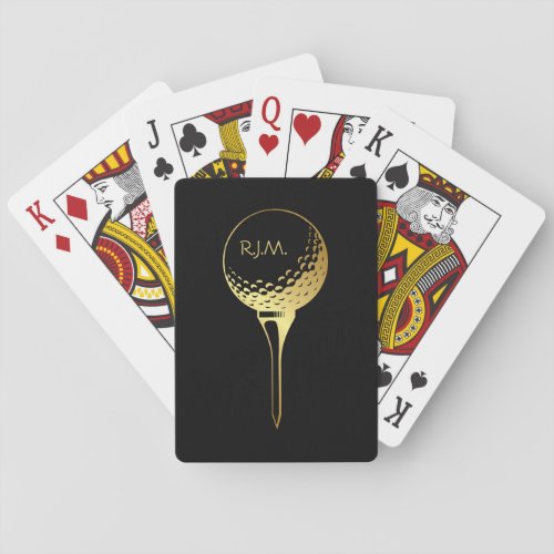 Monogramed Golf Playing Cards