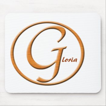 Monogramed Letter "g" Name Mouse Pad by Lynnes_creations at Zazzle