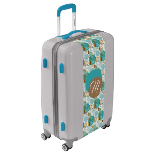 Monogramed Modern Abstract Suitcases