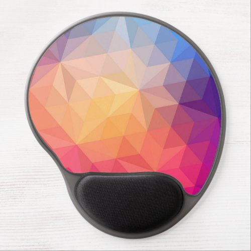 Monogramed Modern Colorful Geometric Pattern 4 Gel Mouse Pad