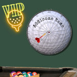 Monogramed name white golf ball Dart Board<br><div class="desc">Monogrammed with name white golf ball pillow by Sandy Closs</div>