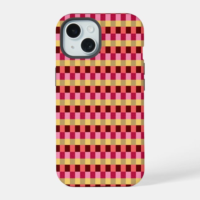 Monogramed Polka Dots Pattern Iphone Case (Back)