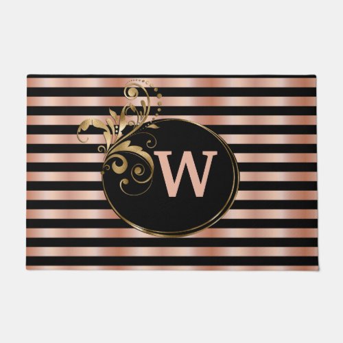 Monogramed Rose Gold  Doormat