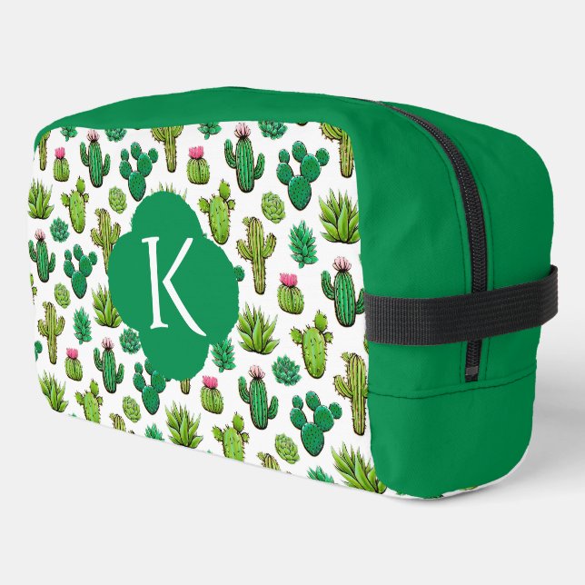 Monogramed Southwestern Cactus  Dopp Kit (Left Corner)