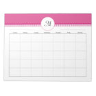 Monogramed Weekly Planner 40 pg 11 x 8.5