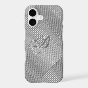Monogramed White Diamonds Glitter iPhone 17 Case