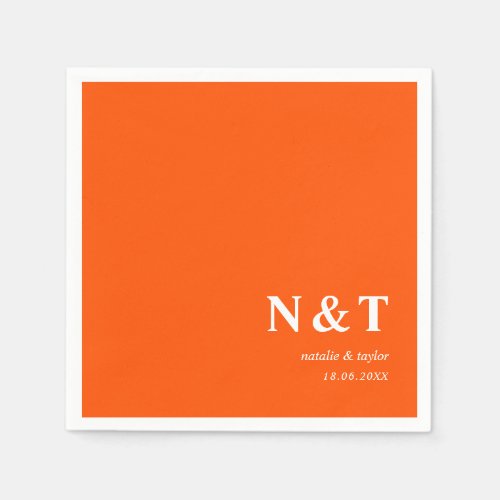 Monogramm orange napkins