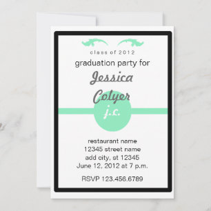Monogrammed 2012 Graduation Party Invitation