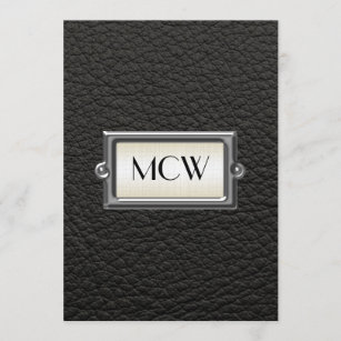 Monogrammed 3-Letter Executive Men's Personalized Invitation