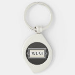 Monogrammed 3-Letter Executive Men's Personalized Keychain