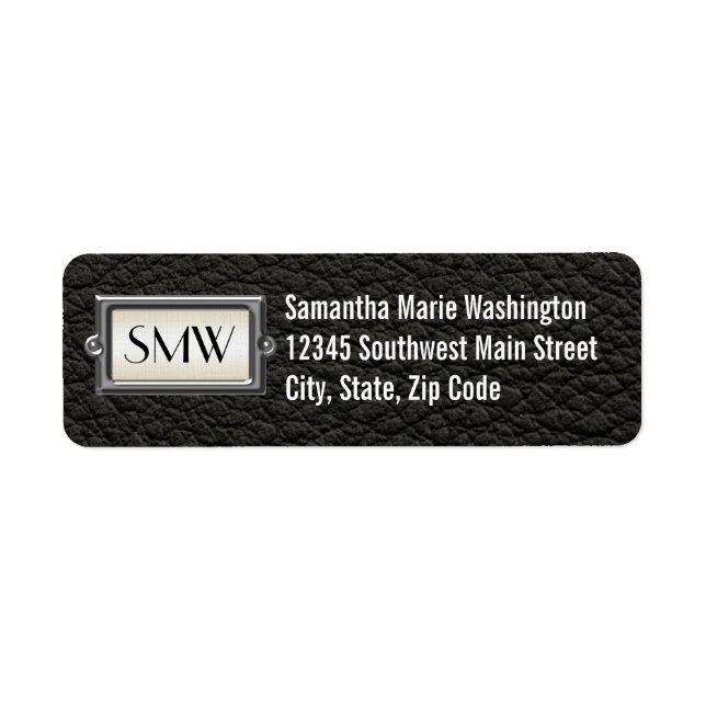 Monogrammed 3-Letter Executive Men's Personalized Label (Front)