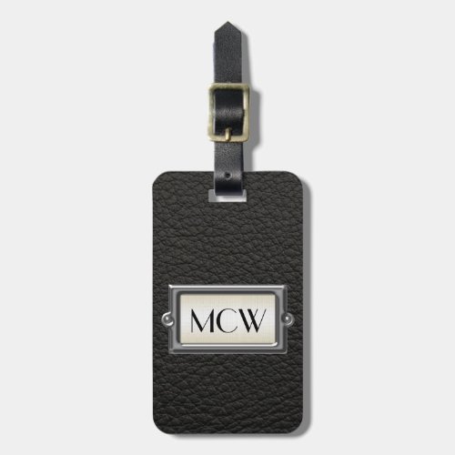 Monogrammed 3_Letter Executive Mens Personalized Luggage Tag