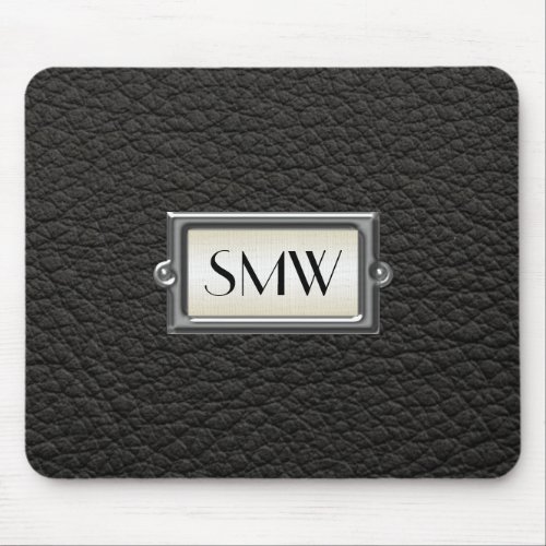 Monogrammed 3_Letter Executive Mens Personalized Mouse Pad