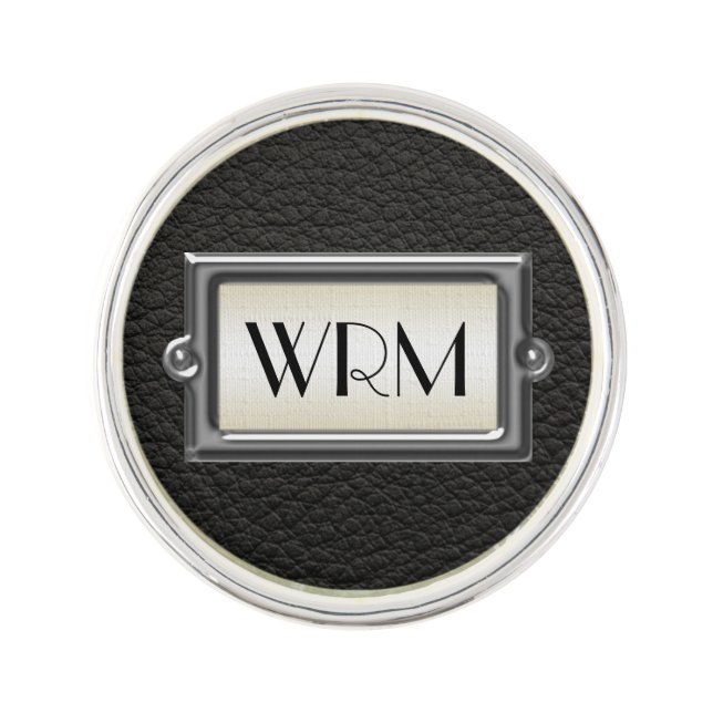 Monogrammed 3-Letter Executive Men's Personalized Pin (Front)