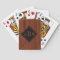 Monogrammed 3 Letters | Mahogany Woodgrain Look
