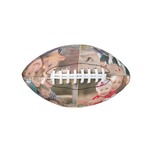 Monogrammed 4 Photo Collage Birthday Fathers Day Football