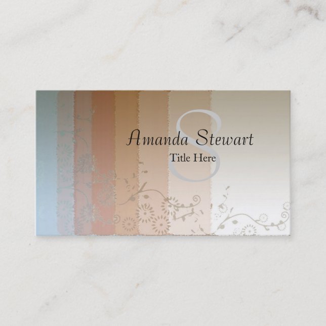 Monogrammed Abstract Business Card (Front)
