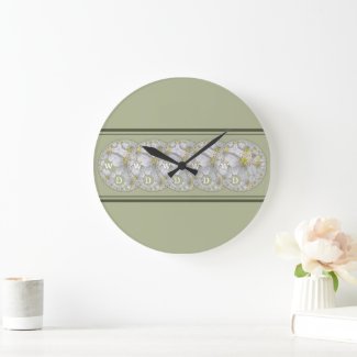 Monogrammed Abstract Daisy Flower Yellow Grey