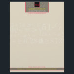 Monogrammed Accounting Letterhead<br><div class="desc">An elegantly composed and typeset monogrammed accounting services design with mathematical motifs. Fully editable.</div>