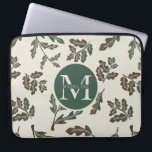 Monogrammed Acrylic Painting - Autumn Leaves Name Laptop Sleeve<br><div class="desc">Acrylic Painting - Autumn Leaves</div>
