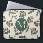 Monogrammed Acrylic Painting - Autumn Leaves Name Laptop Sleeve<br><div class="desc">Acrylic Painting - Autumn Leaves</div>
