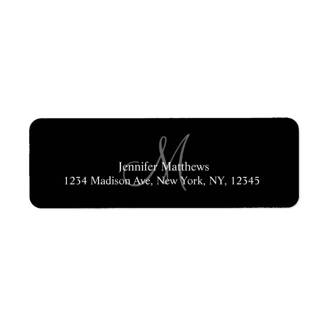 Monogrammed Address Labels for Weddings (Front)