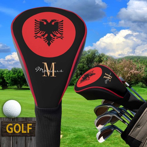 Monogrammed  Albania Flag Golf Clubs Covers