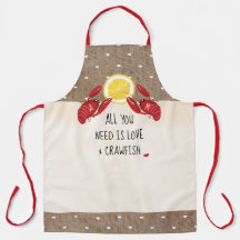 Monogrammed All You Need Is Love and Crawfish