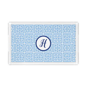 Monogrammed and Greek Key Tray