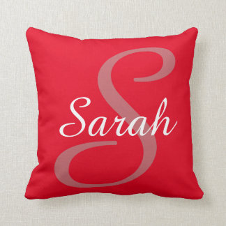 Monogrammed and Personalized Name Throw Pillow