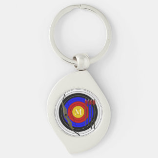 Monogrammed Archery Design Keychain