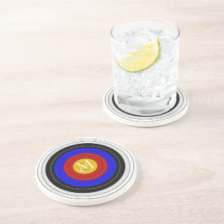 Monogrammed Archery Target Sandstone Coaster