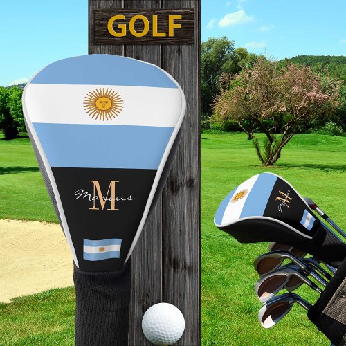 Monogrammed  Argentina Flag Golf Clubs Covers