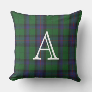 Monogrammed Armstrong Plaid Outdoor Pillow