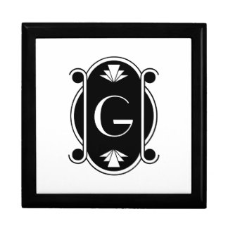 Monogrammed Art Deco Jewelry Box