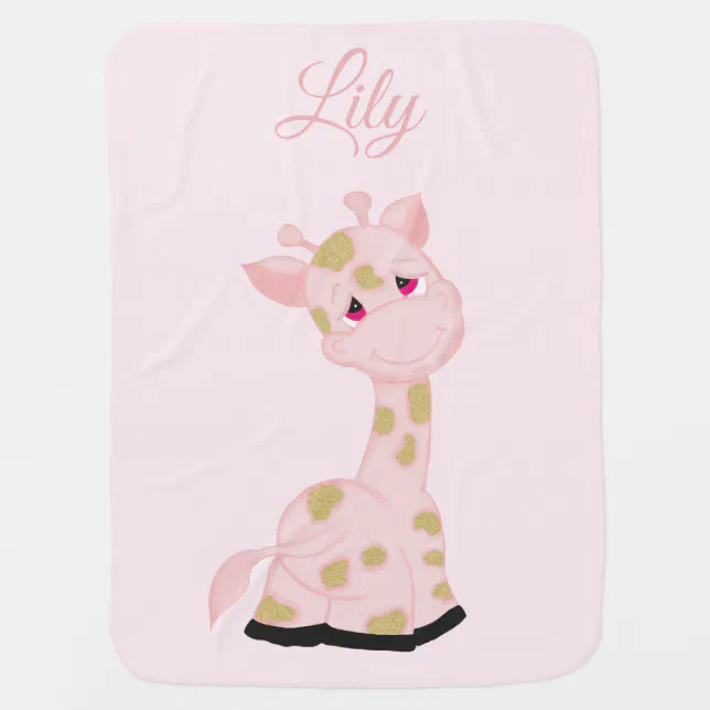 Monogrammed Baby Giraffe Blanket Zazzle