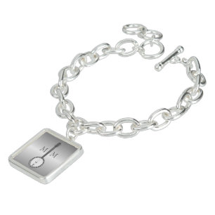 Monogrammed Banjo Design Charm Bracelet