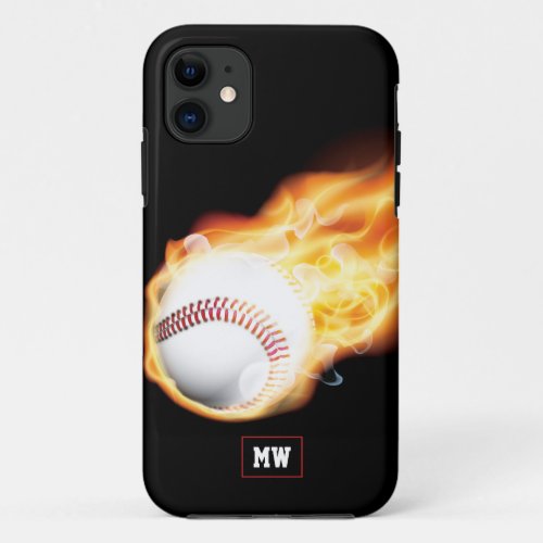 Monogrammed Baseball Case_Mate iPhone Case