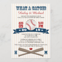 Monogrammed Baseball Couples Wedding Shower