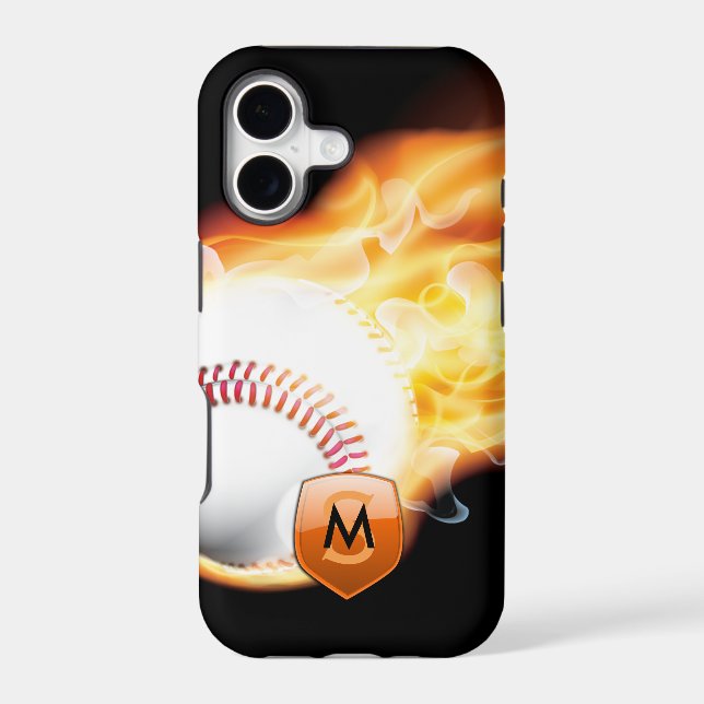 Monogrammed Baseball Iphone Case (Back)